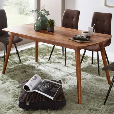 Produktbild von WOHNLING Esszimmertisch WL5.572 Holz 120x77x60 cm Sheesham Küchentisch Modern