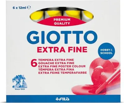 Zdjęcie produktu dla Giotto 352003 Farba tempera 12 ml tubka żółta