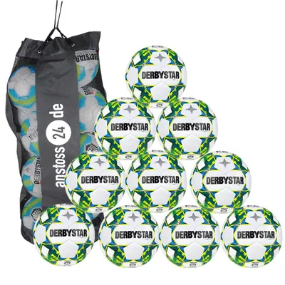 Produktbild von Ballset DERBYSTAR Jugendball - STRATOS LIGHT Futsal inkl. Ballsack 10 Bälle