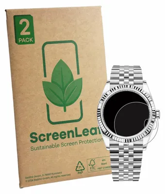 Produktbild von 2x ScreenLeaf Schutzfolie für Rolex Datejust 36 nachhaltiger Displayschutz Display Schutz Folie Klar Transparent