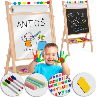 Produktbild von Ricokids Magnetische Kreidetafel, drehbare Tafel