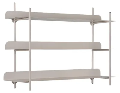 Produktbild von Present Time - Wanddekoration Riqueza Tres - Warmes Grau - 60x16x42cm