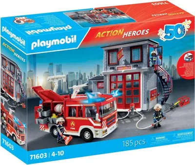 Immagine prodotto di PLAYMOBIL 71603 Action Heroes Vigili del fuoco mega set