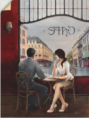 Produktbild von ARTland Wandbild, selbstklebend Café Größe: 60x80 cm