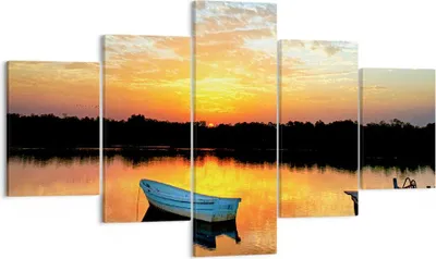 Produktbild von Bild auf Leinwand - Leinwandbild - Landschaft Sommer Meer - 125x70cm - Wand Bild - Wanddeko - Leinwanddruck - Bilder - Kunstdruck - Wanddekoration - Leinwand bilder - Wandkunst - EA125x70-3167