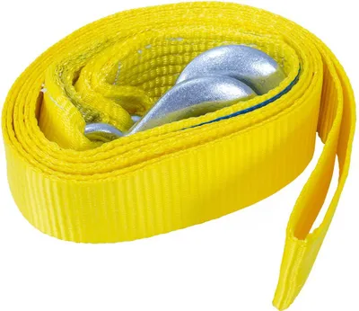 Produktbild von UNITRAILER Abschleppseil 3m 50mm 3t Abschleppgurt gelb mit Haken für PKW, leichte Lieferwagen und Maschinen