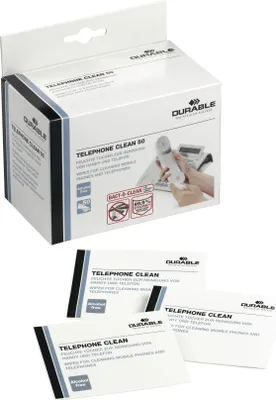 Obrázok produktu pre DURABLE TELEPHONE CLEAN 50 Reinigungstücher 50 Stück
