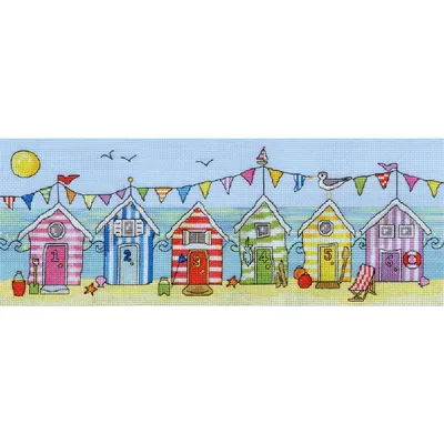 Productafbeelding van Bothy Threads kruisstik-set "Strandhut Plezier", 37x15 cm, XJR19, telpatroon