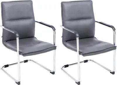 Produktbild von 2er Set Besucherstuhl HLO-CP1  grau