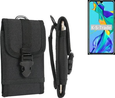 Produktbild von K-S-Trade Holster Handy Hülle kompatibel mit Huawei P30 Holster Handytasche Gürtel Tasche Schutz Hülle Robust Outdoor schwarz