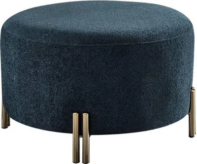 Produktbild von Designer Dunkelblauer Hocker Wohnzimmer Fußhocker Sitzmöbel Edle Möbel