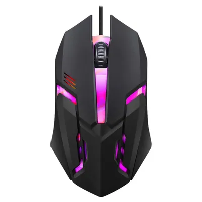 Produktbild von Kabelgebundene Gaming-Maus, 5000 DPI, LED-Beleuchtung, USB, für Desktop, Laptop, PC – Schwarz