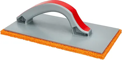 Immagine prodotto di KOTARBAU® Tavola di sfregamento in plastica 280 x 140 mm x 9 mm per la stuccatura con gomma spugna Tavola di stucco arancione