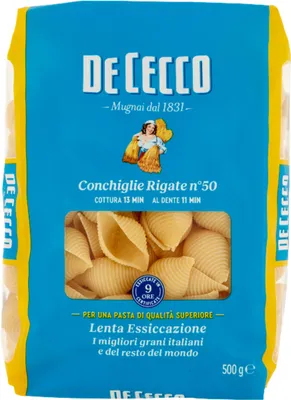 Zdjęcie produktu dla Makaron muszle Pasta di Semola Conchiglie n50 500g - De Cecco