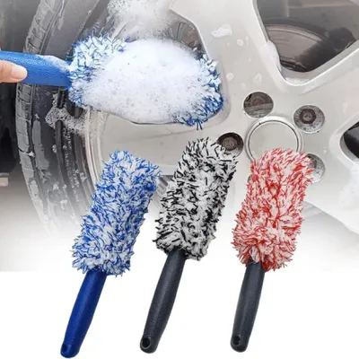 Image de Brosse pour jantes en microfibre, lot de 3, pour jantes en aluminium et motos
