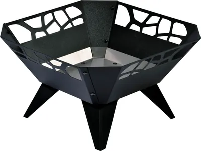 Produktbild von dobar Design Feuerschale für Garten Balkon Terrasse, Feuerstelle viereckig für draußen, 51,5 x 51,5 x 30 cm, Stahl pulverbeschichtet