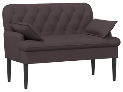Produktbild von Zweisitzer mit Knopfheftung Dunkelbraun 111 x 68 x 80 cm Stoff