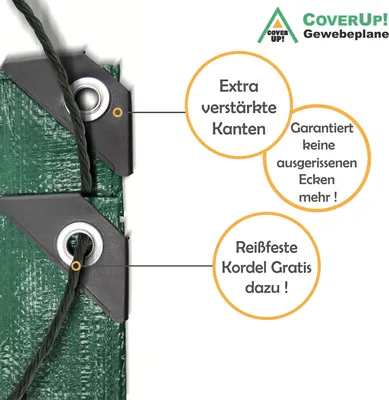 Imagen del producto de Lona impermeable y resistente a los rayos UV, de 2 x 3 metros, ideal para jardín y camping