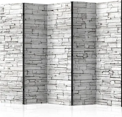 Produktbild von 5-teiliger Doppelseitiger Vlies Paravent - White Spell II 225x172 cm f-B-0117-z-c