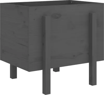Produktbild von vidaXL Pflanzkübel Grau 62x50x57 cm Massivholz Kiefer