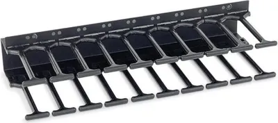 Produktbild von Kabelführungspanel 15HE zweireihig schwarz für 19 Zoll Rack