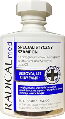 Zdjęcie produktu dla Radical MED, Szampon do pielęgnacja włosów i skóry głowy ze zmianami łuszczycowymi oraz AZS, 300 ml