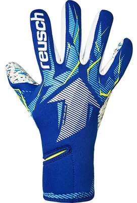 Imagen del producto de Guantes de portero Reusch Fastgrip Fusion Junior, color azul intenso/blanco, modelo 4994