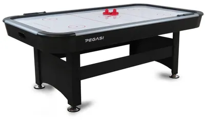 Produktbild von Pegasi Airhockey Tisch Airforce 7ft -  213x126x81cm - Mit Punktezähler - Air Hockey Table für Zuhause- Für Kinder und Erwachsene - Inkl. Zubehör - Schwarz