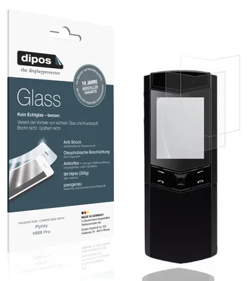 Produktbild von 2x Schutzfolie für Plyisty V888 Pro matt - Anti-Shock 9H Folie dipos Glass Kunststoffglas