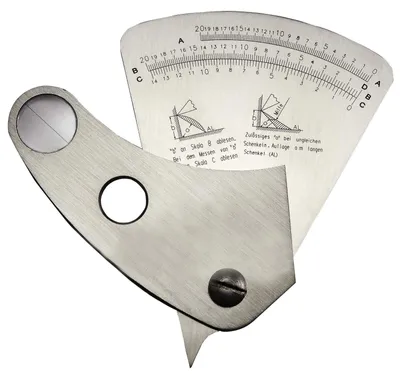 Productafbeelding van Lasmeetlat 0 tot 20 mm, waaiervorm, lasnaadcontrole, lasgereedschap