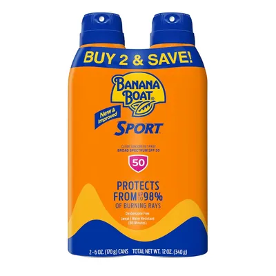 Produktbild von Banana Boat Ultra Mist Sport Performance Bread Spectrum Sun Care Sonnenschutzspray – Doppelpack – LSF 50, 2 Stück