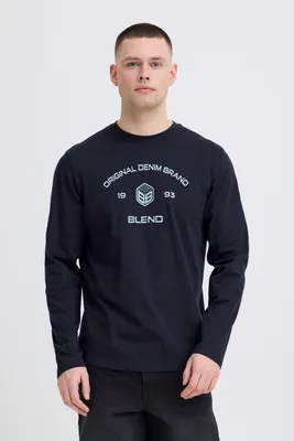 Produktbild von Blend BHKARSON Herren Longsleeve Langarmshirt Shirt 100% Baumwolle Regular Fit