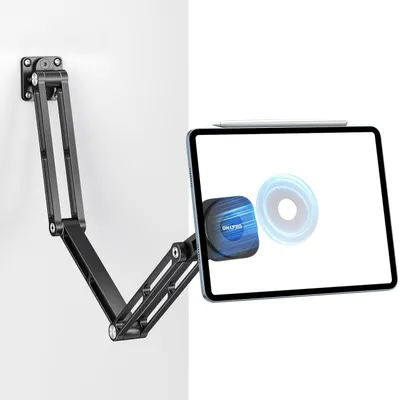 Produktbild von Tablet Wandhalterung Aluminium Magnetisch Verstellbarer Arm 60 cm Tragkraft 8 kg
