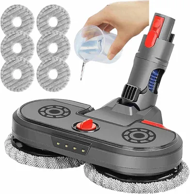 Image de Brosse à eau électrique + réservoir pour aspirateurs Dyson V15, V11, V10, V8 et V7 (6 patins)