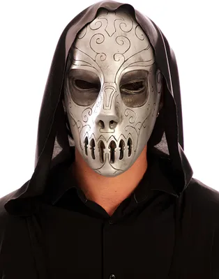 Image de Masque de sorcier noir en latex - Accessoire pour adultes -