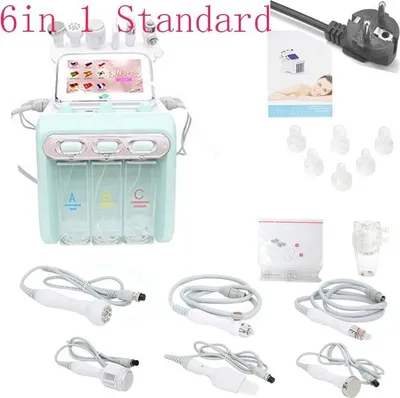 Obrázek produktu pro Přístroj na dermabrazi obličeje, multifunkční péče o pleť, zdroj elektrického proudu, 6 IN 1 ZELENÝ, EU