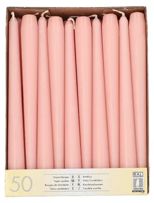 Produktbild von 50 Leuchterkerzen Ø 2,2 cm · 25 cm peach