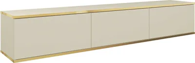 Image de Selsey Mucalma - Élément TV suspendu, Beige / Or, 175 cm