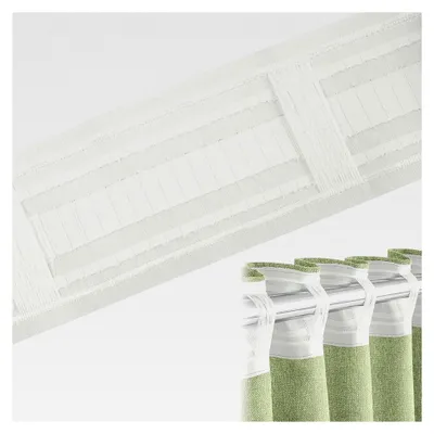 Produktbild von Gardinenband 10M, Kräuselband zum Aufnähen, 8,5 cm Breite, Weißes Vorhangband aus Nylon-Mesh, Universelles Faltenband für Gardinen
