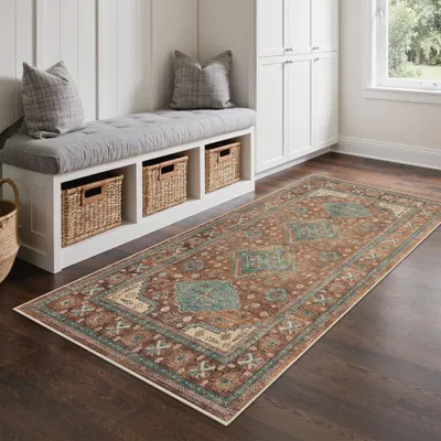 Productafbeelding van Elzusha - Vintage Boho Vloerkleed 80x150 cm voor Woonkamer en Slaapkamer