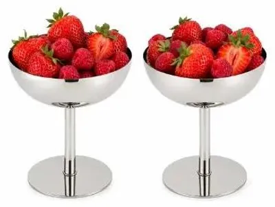 Image de Aura coupes à dessert en acier inoxydable 300 ml, hauteur 11 cm, lot de 2