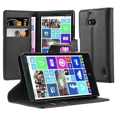 Immagine prodotto di Cadorabo cover per Nokia Lumia 929 / 930 cover protettiva in nero custodia per cellulare cover chiusura magnetica