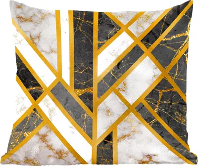 Produktbild von MuchoWow® Zierkissen Sofakissen Wohnzimmer Dekokissen 50x50 cm Marmor - Gold - Luxus - Komfort - Sofakissen