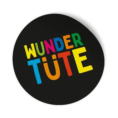 Produktbild von 24x Sticker Aufkleber Wundertüte Schwarz / Bunt, Durchmesser 2,5 cm (Motiv 185)