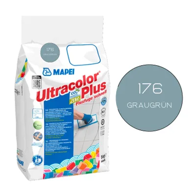 Produktbild von MAPEI® ULTRACOLOR PLUS Fugenmörtel 176 graugrün 5 kg Flexfuge ohne Ausblühen schnell trocknend Fliesenfuge