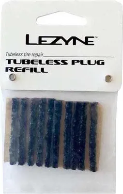Produktbild von Lezyne Tubeless Plug Refill, Reparatur-Patch, Innerer Schlauch, Schwarz, Vulkanisieren Reparaturflicken, Rechteck