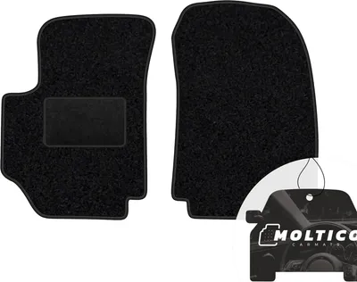 Produktbild von moto-MOLTICO Vorne Fußmatten Auto Velours Autoteppiche Schwarz Automatten Set 2-teilig passend für Lancia Kappa 1994-2001
