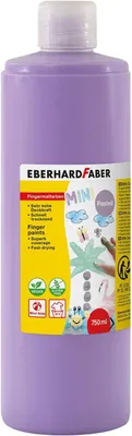 Produktbild von Eberhard Faber 578939 - Fingerfarbe EFA Color, pastell flieder, 750 ml, schnelltrocknend und auswaschbar