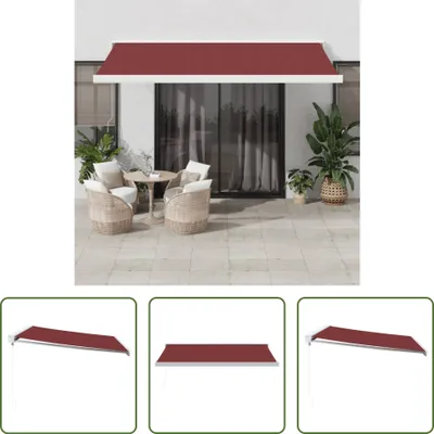 Produktbild von The Living Store Markise Manuell Weinrot 450x300 cm