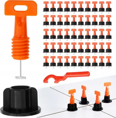Produktbild von Fliesennivellierungsset Fliesenverlegesystem Stifte Keile Halter 50Stück